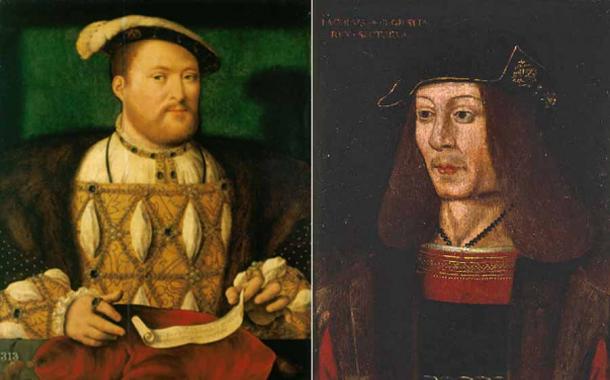 Before all out war, there was a heated exchange of letters between Henry VIII (left) and James IV of Scotland (right). (Public domain / Public domain)