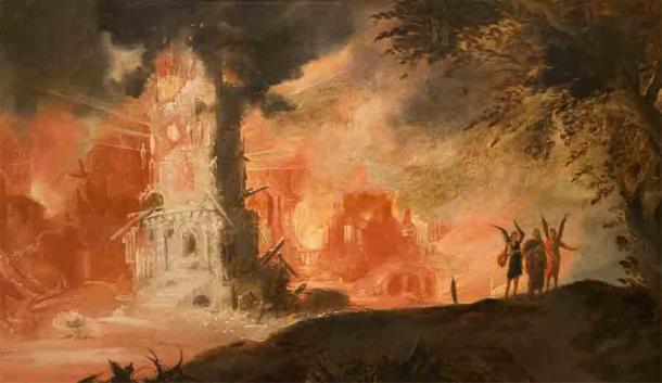"The Destruction of Sodom and Gomorrah" by François de Nomé (called Monsù Desiderio), 1593 AD
