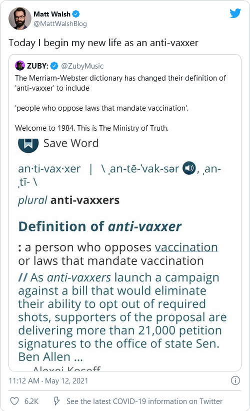 According to Merriam-Webster 79% of you are now considered ‘Anti-Vaxxers’ Image-718