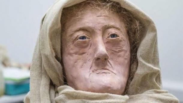The wax model of 60 year-old “Druid of the Hebrides” produced by Karen Flemming. ( University of Dundee )
