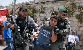 This image has an empty alt attribute; its file name is AFP-Palestinian-child-detention-320x195.jpg