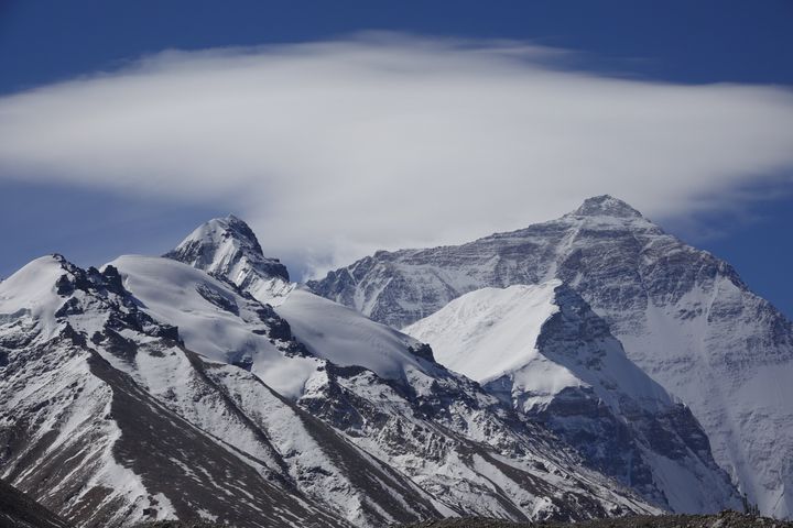 Mount Everest is pictured on May 9, 2021 in Shigatse, Tibet Autonomous Region of China. (Photo by Ran Wenjuan/China News Serv