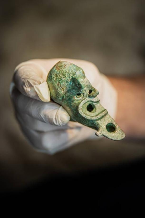 The “Grotesque” bronze oil lamp was discovered during excavations of Jerusalem’s Pilgrimage Road