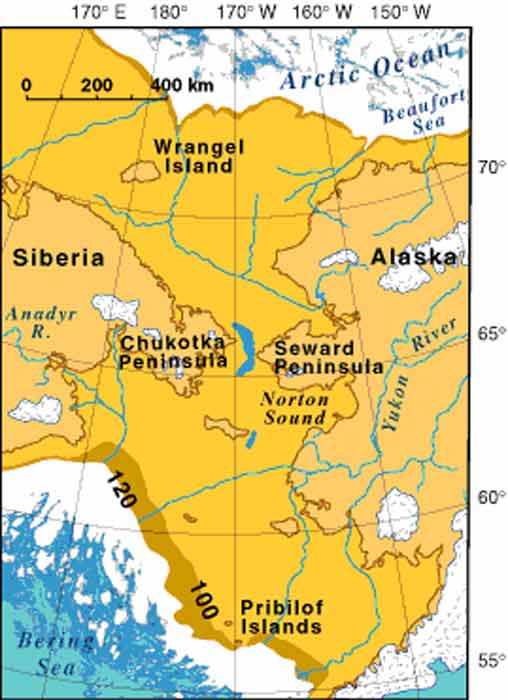 The Wisconsin Glacial Episode, also called the Wisconsin glaciation, was the most recent glacial period of the North American ice sheet complex. The Wisconsin glaciation began approximately 75,000 years ago, which is likely when the “last” horse populations moved west from Alaska to Eurasia. (Public domain)