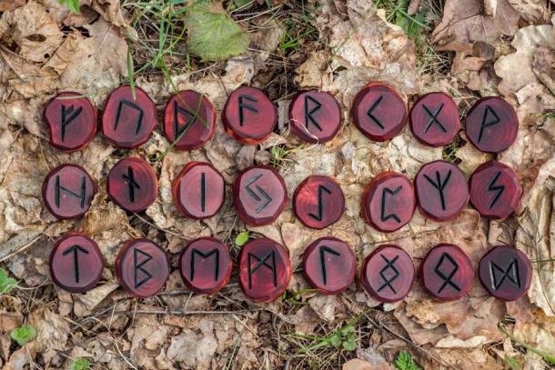 Norse or Viking runic letters, known as Elder Futhark, on red wooden discs and you can immediately recognize letters from our modern alphabet. (PhotoChur / Adobe Stock)
