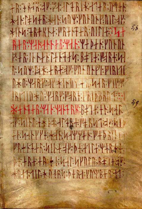 Codex Runicus, a vellum manuscript from approximately 1300 AD containing one of the oldest and best-preserved texts of the Scanian Law, is written entirely in runes. (Asztalos Gyula / Public domain)