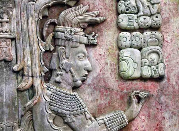 Bas-relief carving with of a Maya king from Palenque, Chiapas, Mexico. (frenta / Adobe Stock)