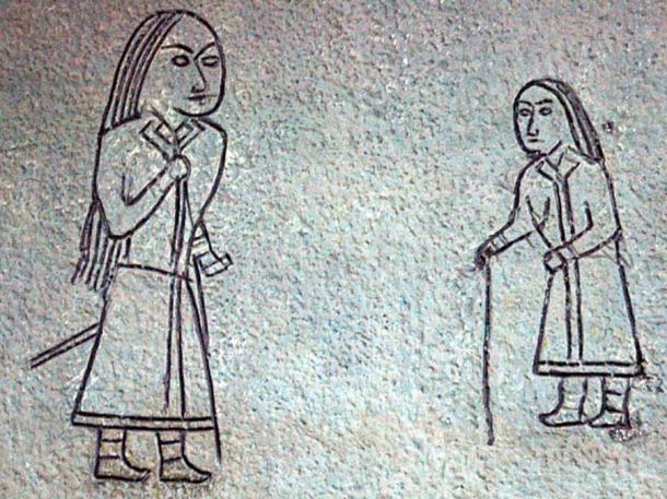 Göktürk petroglyphs from Mongolia (6th to 8th cent. AD). (Public Domain)