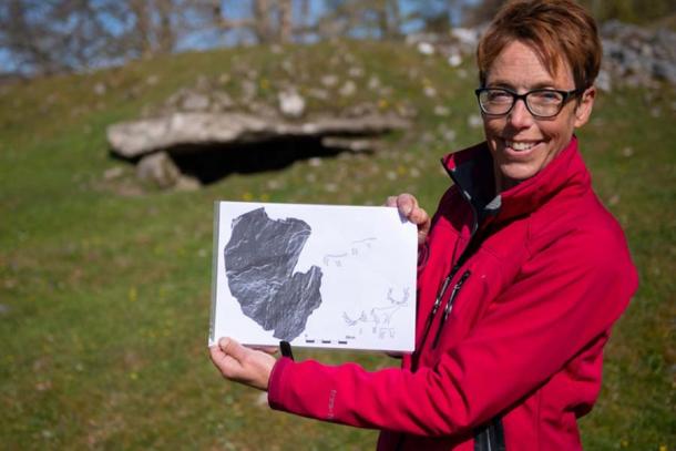 Dr. Tertia Barnett from Scotland’s Rock Art Project called the discovery of deer animal carvings “very exciting.” (Historic Environment Scotland)