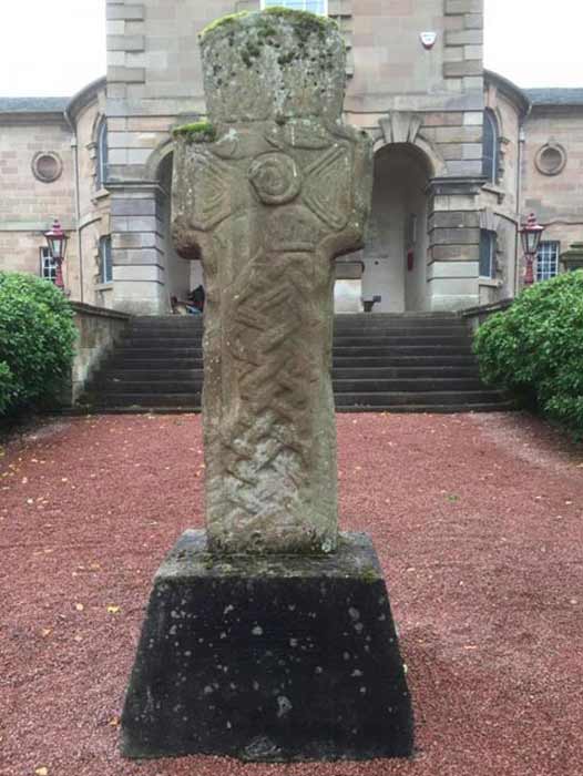 The Netherton Cross was moved to its current location, from where it was originally found near Bothwell, to Hamilton Parish Church in 1925. (Transport Scotland)