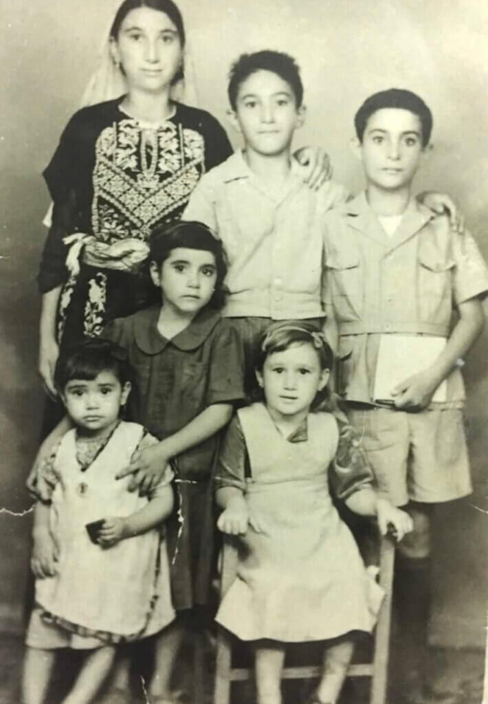 The author's grandfather and his siblings in late 1940s Ein Karem, Palestine.