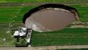 Huge sinkhole in Mexico threatens to swallow house