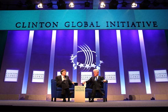 bill gates and bill clinton at the annual clinton global initiative in 2010