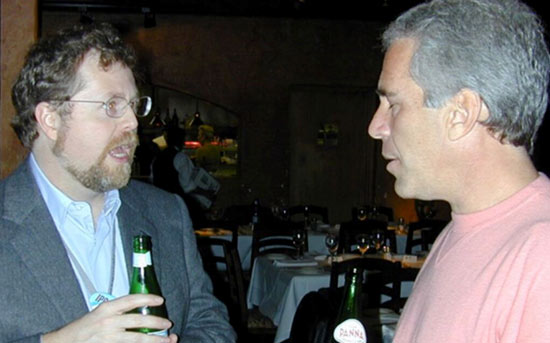 nathan myhrvold, microsoft and jeffrey epstein at the 2000 edge billionaires' dinner
