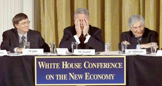 bill gates at the white house conference on the new economy in 2000