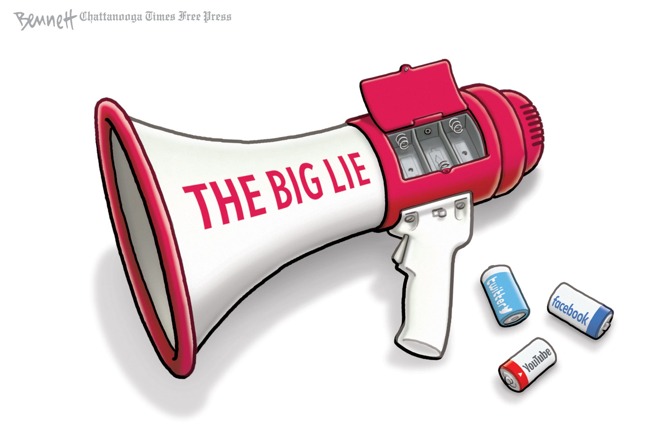 Editorial cartoon, July 11: The big lie