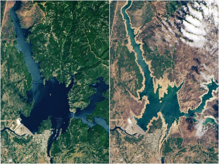Images from space show California’s forests and lakes drying out in a record mega-drought 60df54a77cd04c001a227b63?width=700&format=jpeg&auto=webp