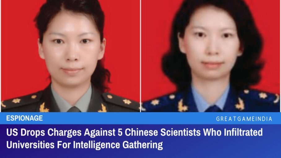 usa drops charges against 5 chinese scientists (i.e. spies) who infiltrated universities for intelligence gathering