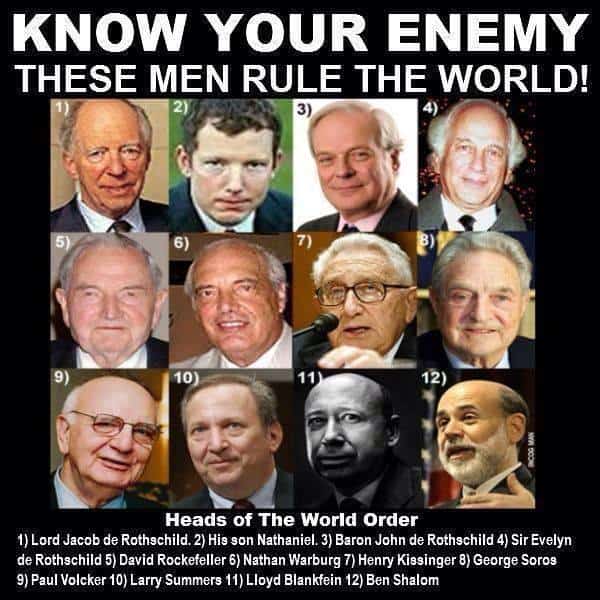 five of the most powerful and wealthiest men in the world belong to the rothschild and rockefeller dynasties