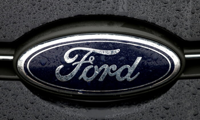 The Ford logo is pictured at the Ford Motor Co plant in Genk, Belgium, on Dec. 17, 2014. (Francois Lenoir/Reuters)