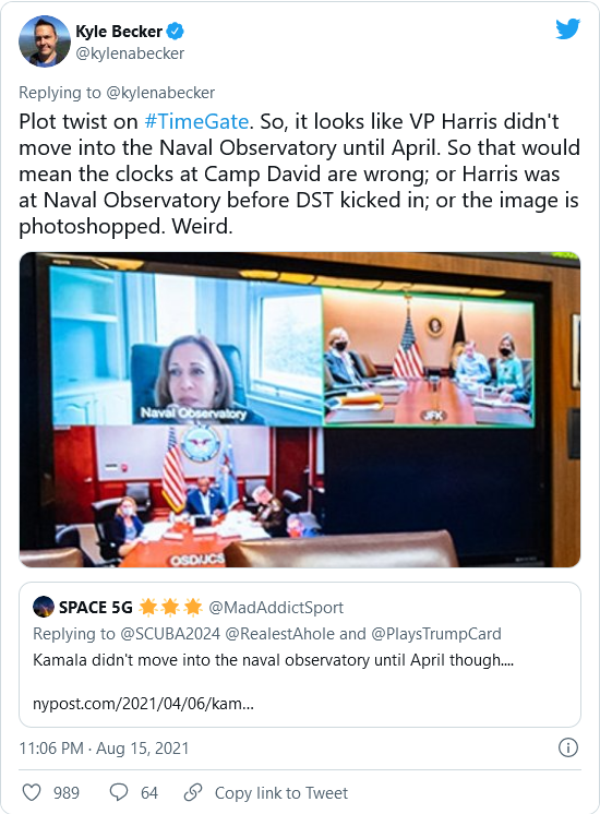 HOLY SHIT! A Reporter Actually Notices Something! Serious Discrepancies With Clocks in Biden’s Camp David Photo Image-975