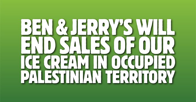 Ben & Jerry's bombshell announcement on July 18, 2021.