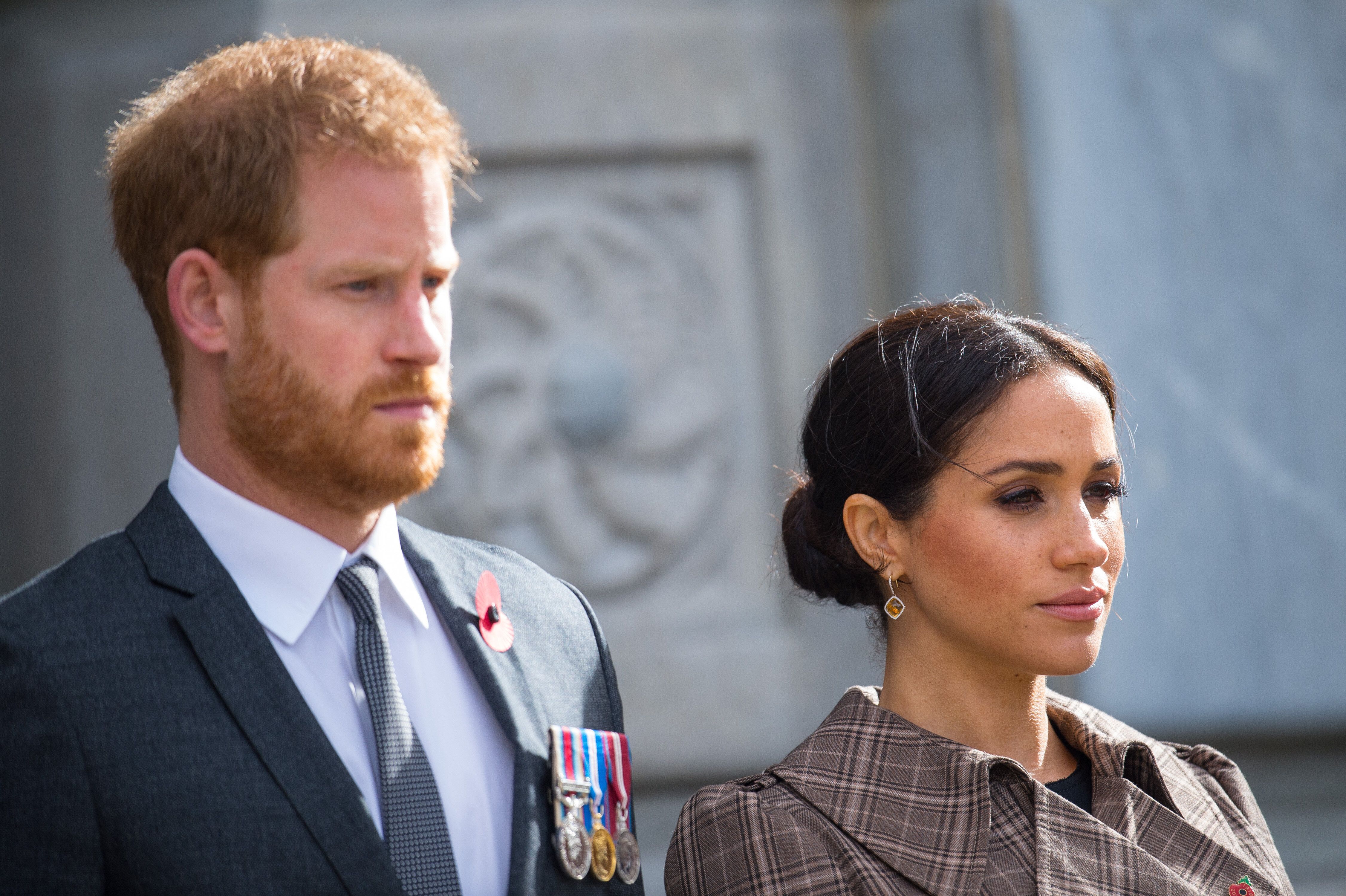The Duke and Duchess of Sussex visit the then-newly unveiled U.K. war memorial and Pukeahu National War Memorial Park in 2018