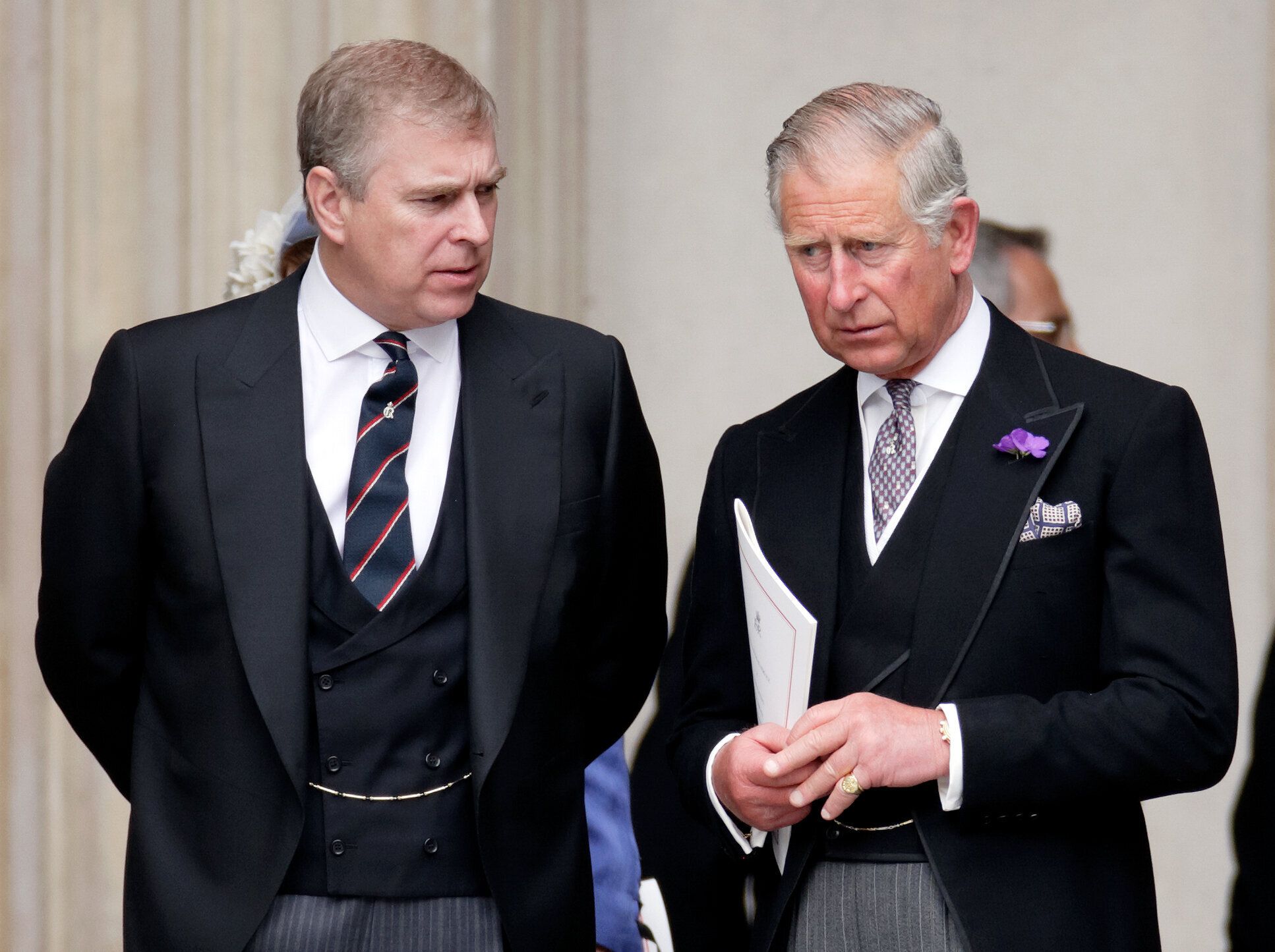 Prince Andrew (left) and Prince Charles (right) in 2012.