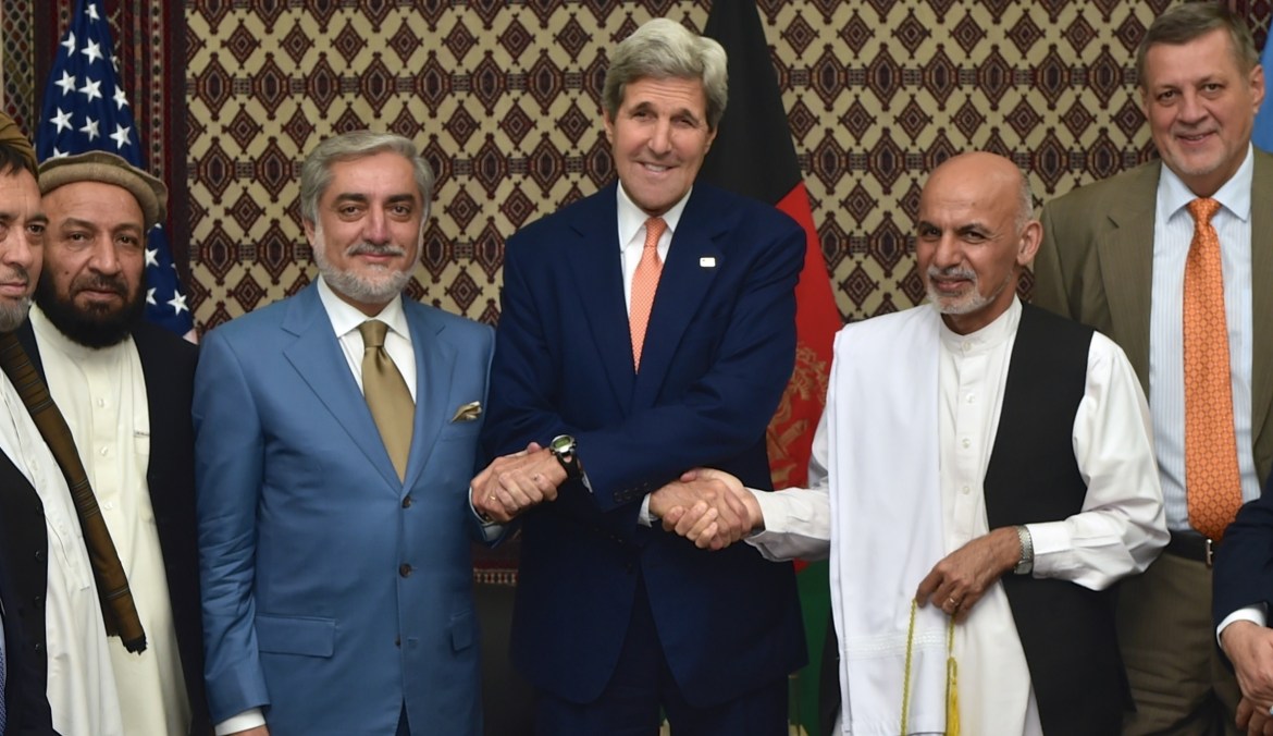 John Kerry Ashraf Ghani Abdullah Afghanistan
