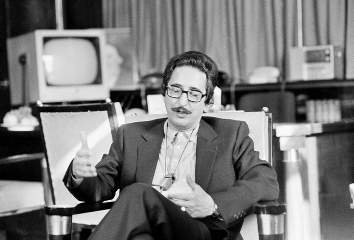 This Dec. 1980, file photo shows the then Iranian President Abolhassen Banisadr during a press conference, in Tehran. 