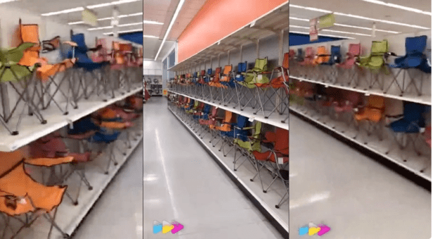 Disconcerting: Empty Store Shelves Stocked With Lawn Chairs to Hide Supply Chain Crisis Image-1386