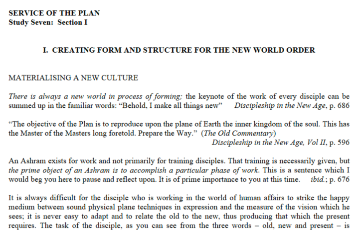 New World Order form and structure. ROTTER News.