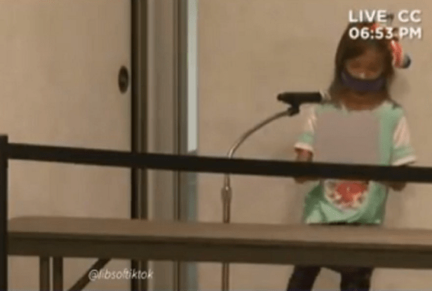 2nd Grader Suspended 38 Times for Not Wearing Masks Tells School Board That She Hopes They Go to Jail Image-609