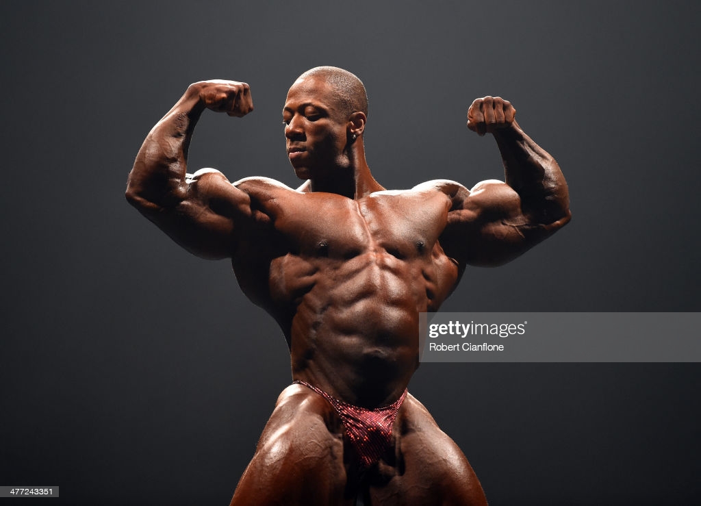 Shawn Rhoden of the USA poses during the IFBB Australian Pro Grand Prix XIV at Plenary Hall on March 8, 2014 in Melbourne, Australia.
