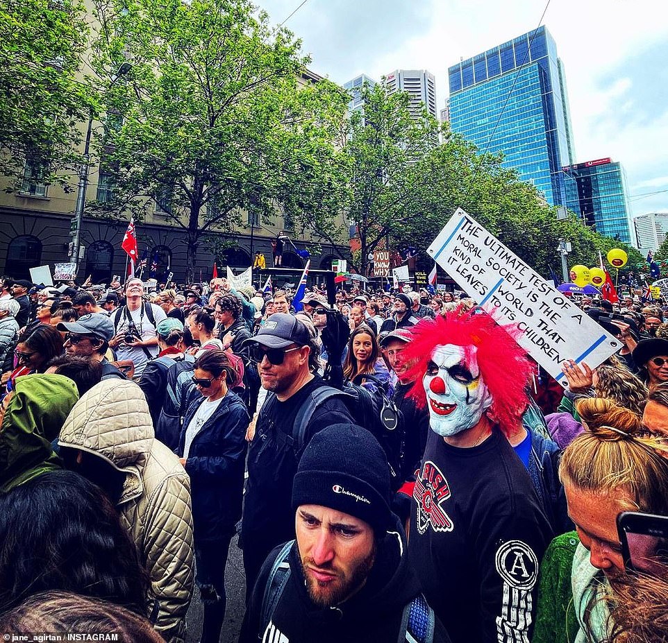 'Pro-choice' protestors, including one in a horror movie mask, flooded Melbourne streets displaying protest banners and even a fake gallows to protest the Andrews government on Saturday