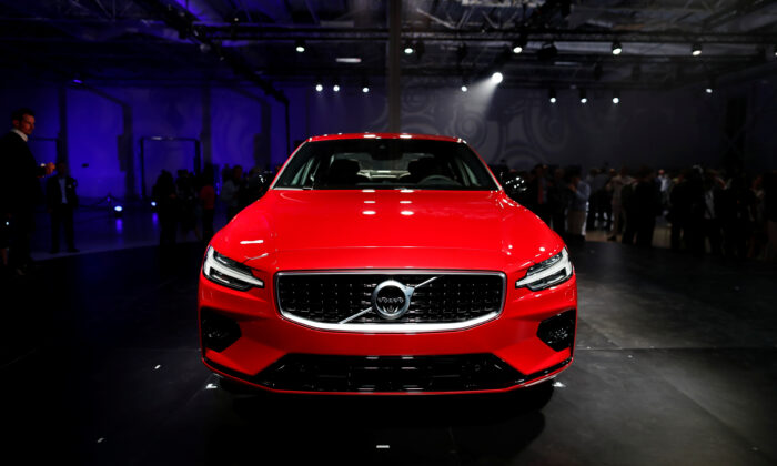 A Volvo S60 is displayed during the inauguration of Volvo Cars first U.S. production plant in Ridgeville, S.C., on June 20, 2018. (Randall Hill/Reuters)