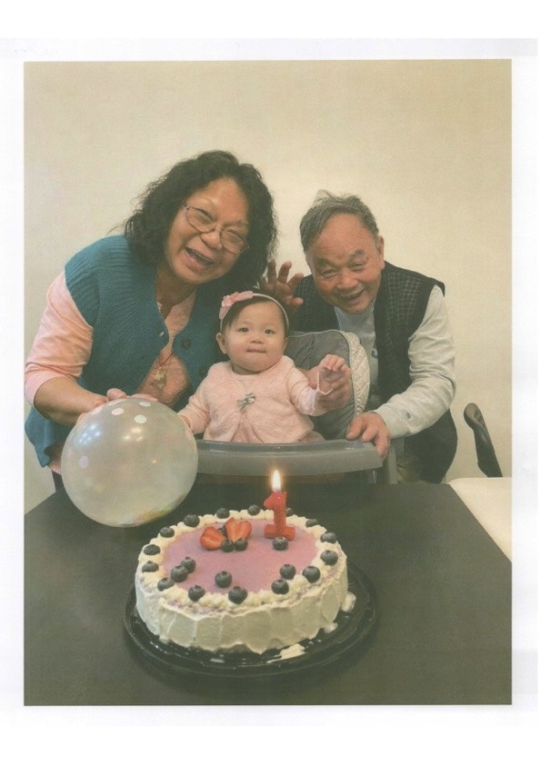sun and ying ng celebrating their granddaughter’s first birthday, before covid — and a hospital that refused him a life saving drug — almost killed him.