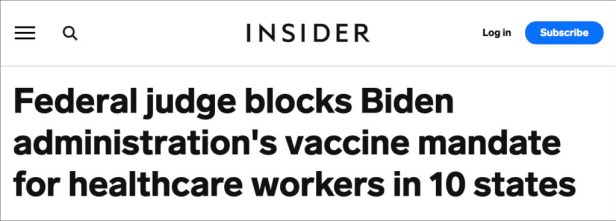 Federal Court Blocks Joe Biden’s Vaccine Mandate For Healthcare Workers in 10 States Wierhkilyuktjy-1024x367