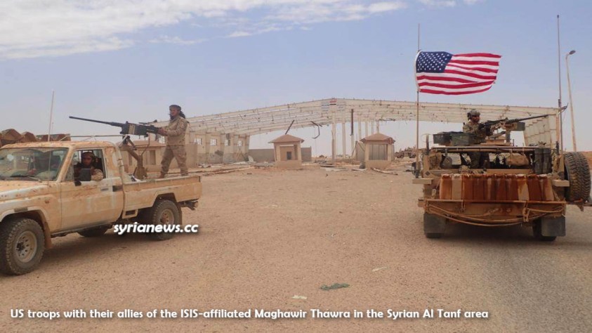 American military illegals with ISIS/DAESH Maghawir al Thawra affiliate terror gang, in Syria. 