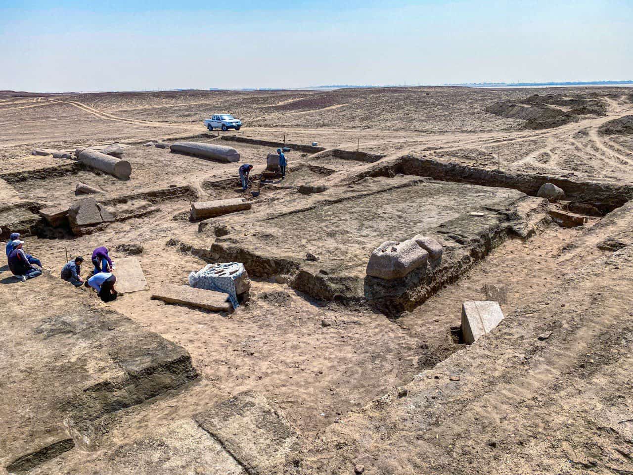 Egyptian archaeologists unearthed the ruins of a temple for the ancient Greek god Zeus