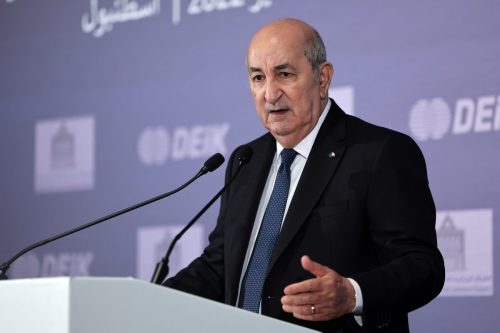 Algerian President Abdelmadjid Tebboune on May 17, 2022 in Istanbul, Turkiye. [Arda Küçükkaya - Anadolu Agency]