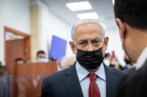 Former Israeli prime minister Benjamin Netanyahu on March 23, 2022 [YONATAN SINDEL/POOL/AFP via Getty Images]