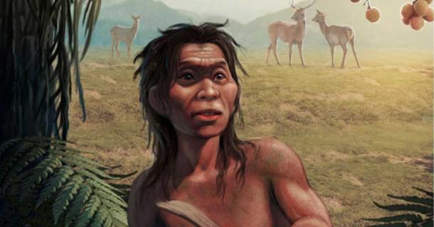 The reproduced portrait of the Red Deer Cave People or Mengziren. Source: Xueping Ji / CC BY-SA