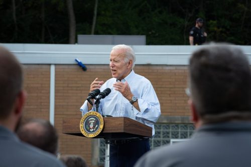 President Joe Biden in Pittsburgh, Pennsylvania, United States on September 05, 2022 [Heather Mull/Anadolu Agency]