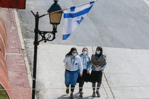 Israeli schoolgirls on February 21, 2020 [HAZEM BADER/AFP via Getty Images]