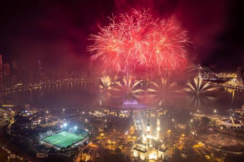 UAE firework celebration of New Year's Eve