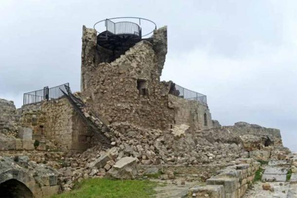 Damaged Ottoman mill building in the Aleppo Citadel. Source: Syria's Directorate-General of Antiquities and Museums