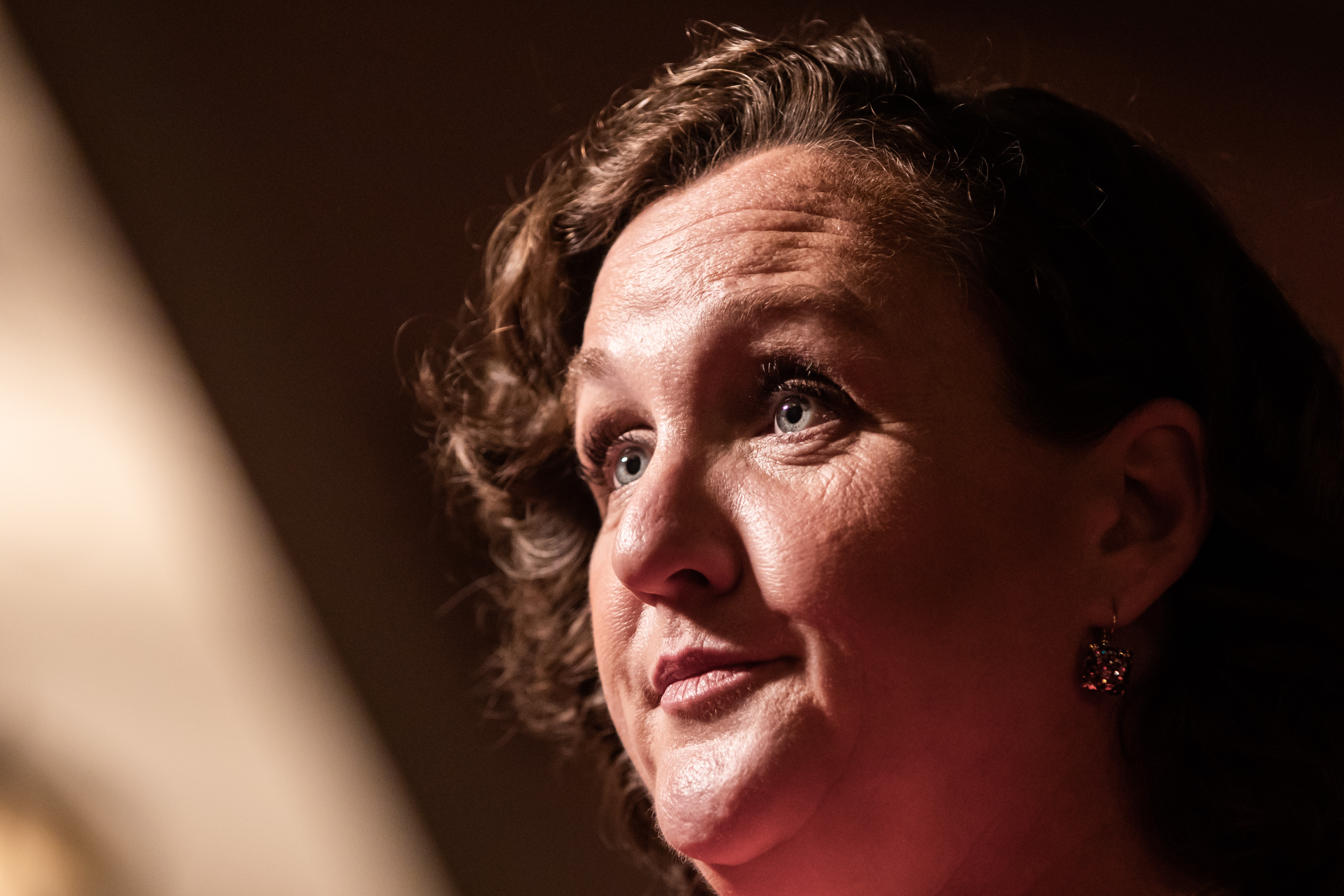 Rep. Katie Porter speaks during an event in Costa Mesa, Calif.