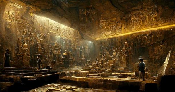 Representational image of a fake Egyptian tomb interior. Source: Amith / Adobe Stock 