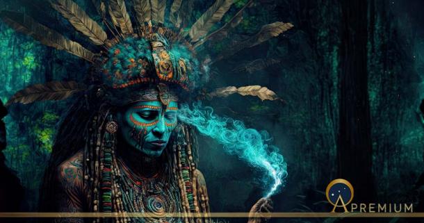 Top Image: Fantasy shaman leading a holy ayahuasca ceremony (Caphira Lescante/Adobe Stock)